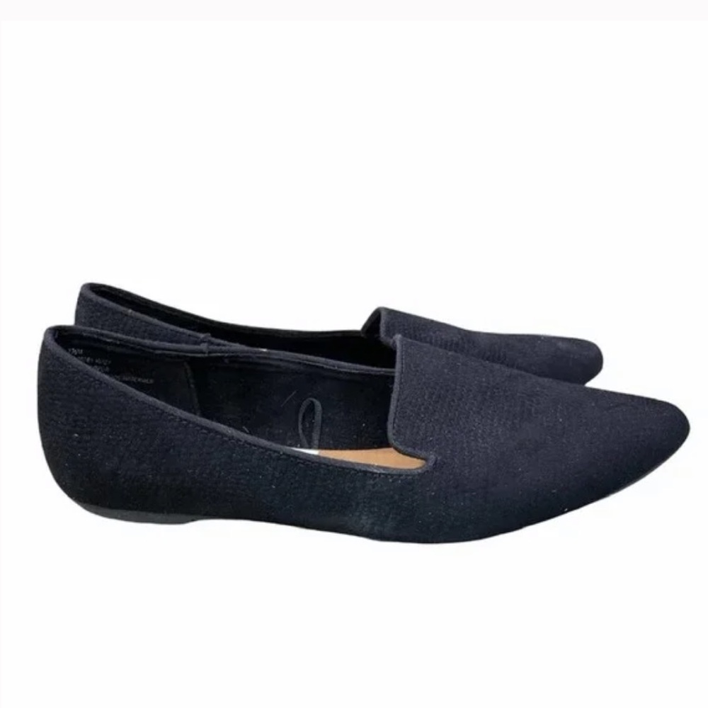 Seychelles Black Embossed Pointed Toe Flats